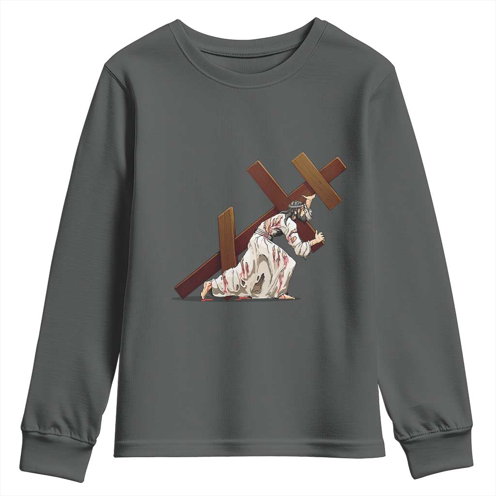 Orthodox Easter Jesius Is Carrying The Orthodox Cross Youth Sweatshirt