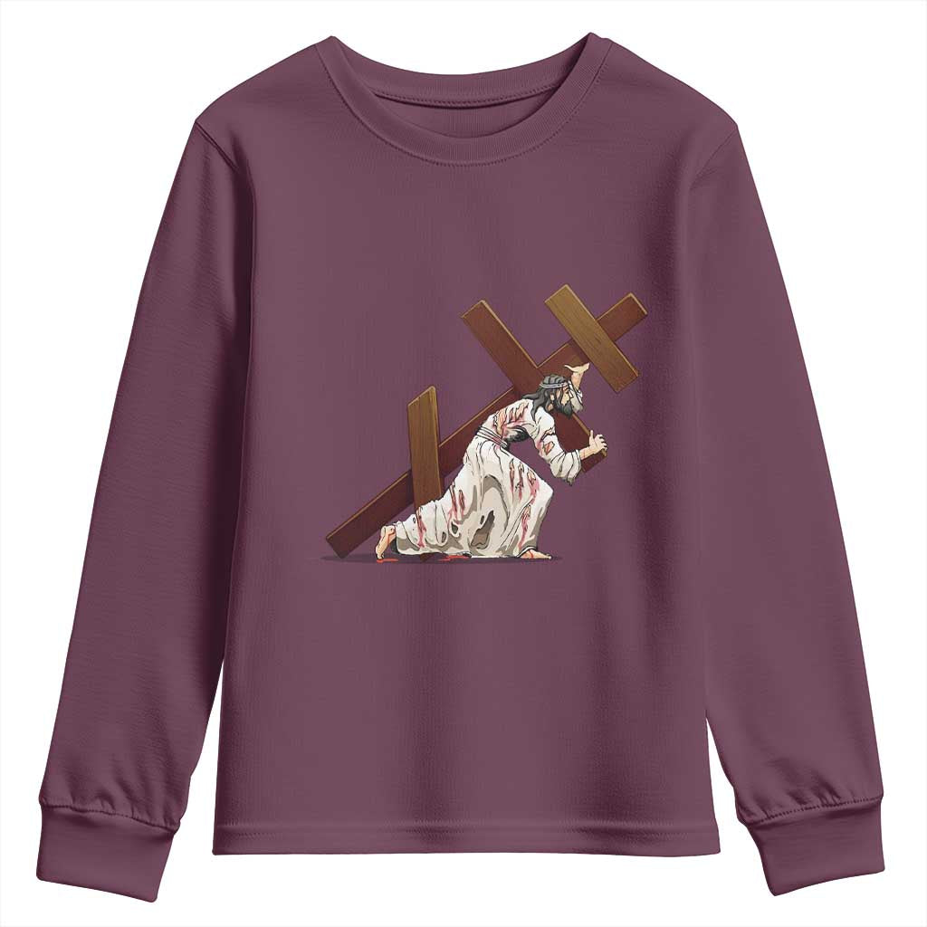 Orthodox Easter Jesius Is Carrying The Orthodox Cross Youth Sweatshirt