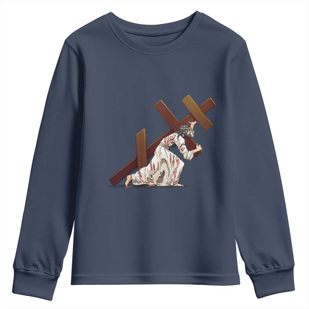 Orthodox Easter Jesius Is Carrying The Orthodox Cross Youth Sweatshirt