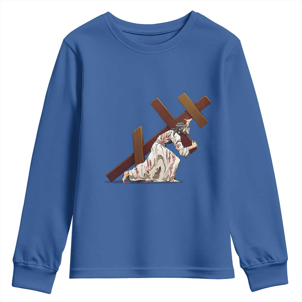 Orthodox Easter Jesius Is Carrying The Orthodox Cross Youth Sweatshirt