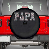 Funny Papa Hunting Spare Tire Cover Deer Hunter Father's Day Camouflage Flag
