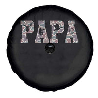 Funny Papa Hunting Spare Tire Cover Deer Hunter Father's Day Camouflage Flag
