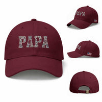 Funny Papa Hunting Baseball Cap Deer Hunter Father's Day Camouflage Flag
