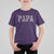 Funny Papa Hunting T Shirt For Kid Deer Hunter Father's Day Camouflage Flag
