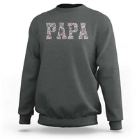 Funny Papa Hunting Sweatshirt Deer Hunter Father's Day Camouflage Flag