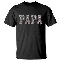 Funny Papa Hunting T Shirt Deer Hunter Father's Day Camouflage Flag