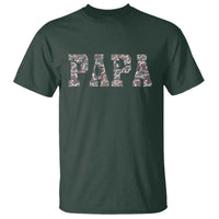 Funny Papa Hunting T Shirt Deer Hunter Father's Day Camouflage Flag