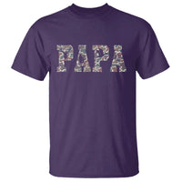 Funny Papa Hunting T Shirt Deer Hunter Father's Day Camouflage Flag