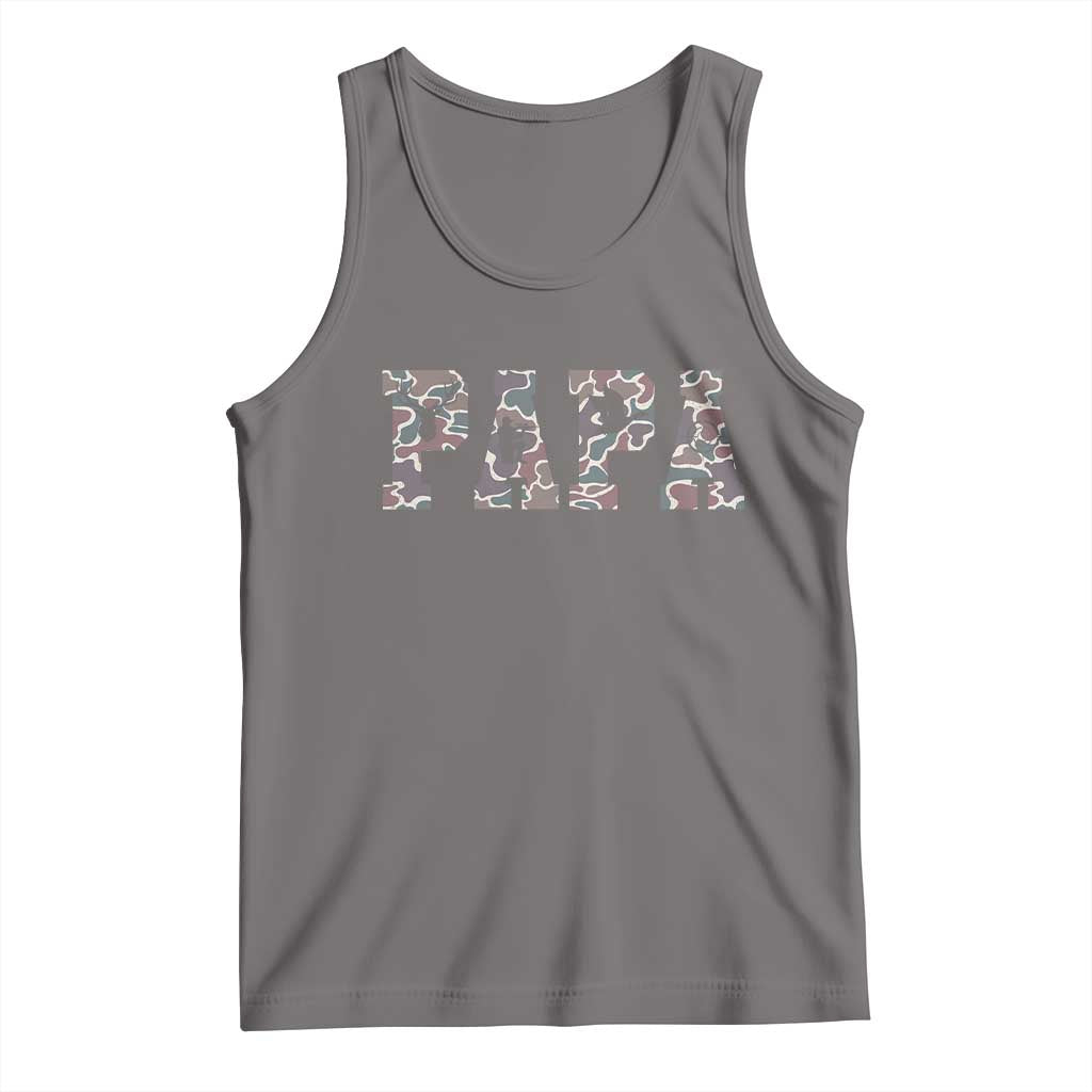 Funny Papa Hunting Tank Top Deer Hunter Father's Day Camouflage Flag