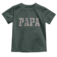 Funny Papa Hunting Toddler T Shirt Deer Hunter Father's Day Camouflage Flag