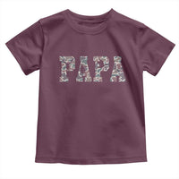 Funny Papa Hunting Toddler T Shirt Deer Hunter Father's Day Camouflage Flag