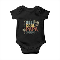 Funny Reel Cool Papa Baby Onesie Fishing Dad Fisherman Father's Day