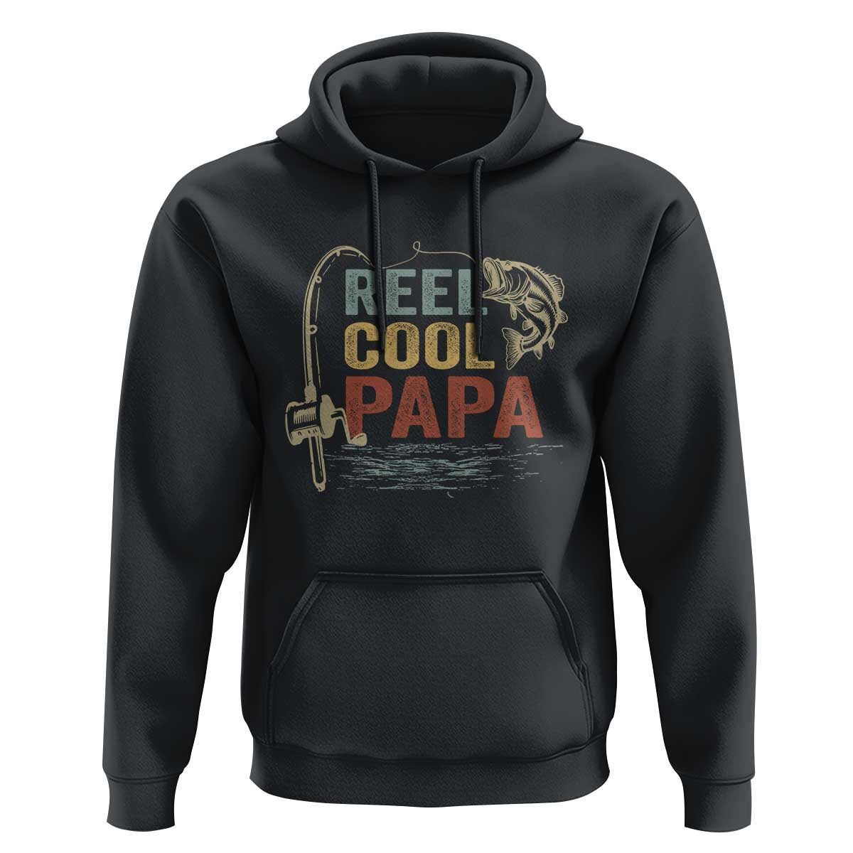 Funny Reel Cool Papa Hoodie Fishing Dad Fisherman Father's Day
