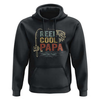 Funny Reel Cool Papa Hoodie Fishing Dad Fisherman Father's Day