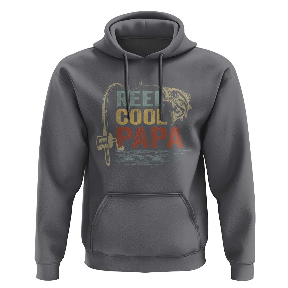 Funny Reel Cool Papa Hoodie Fishing Dad Fisherman Father's Day