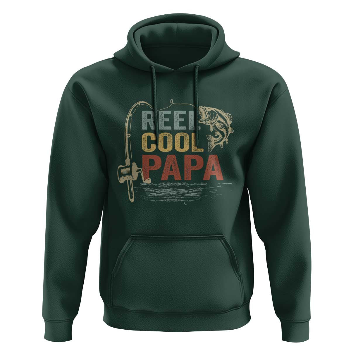 Funny Reel Cool Papa Hoodie Fishing Dad Fisherman Father's Day
