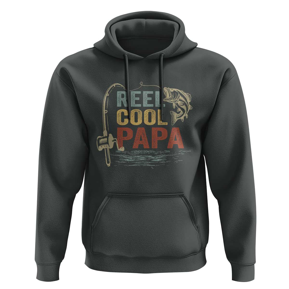 Funny Reel Cool Papa Hoodie Fishing Dad Fisherman Father's Day