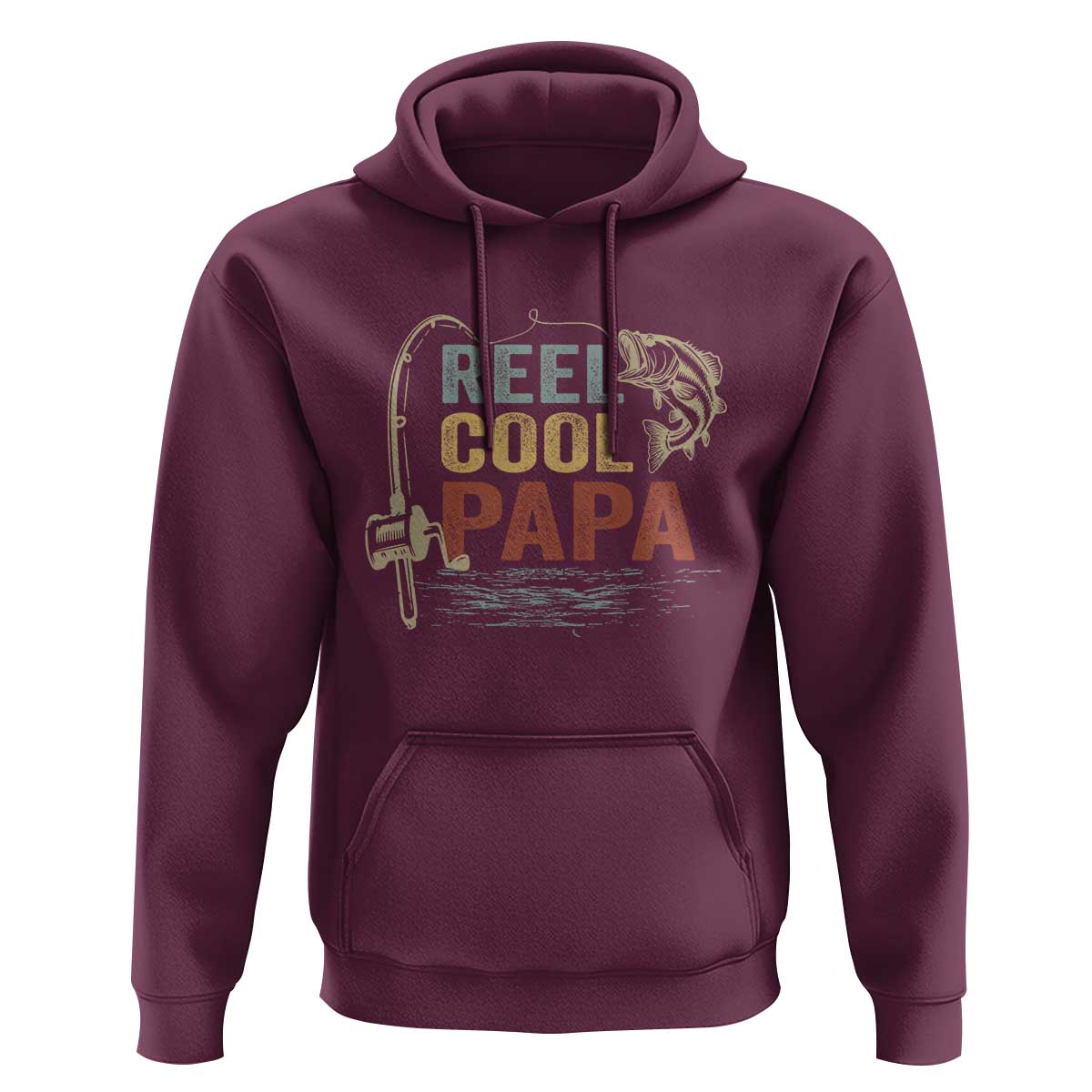 Funny Reel Cool Papa Hoodie Fishing Dad Fisherman Father's Day