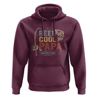 Funny Reel Cool Papa Hoodie Fishing Dad Fisherman Father's Day