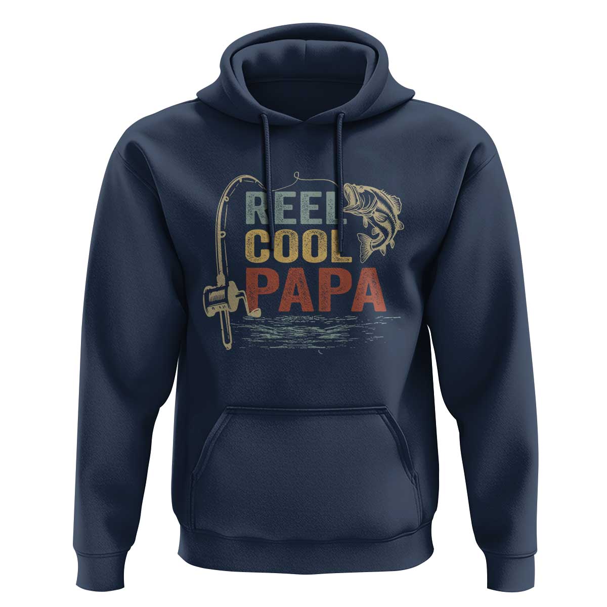 Funny Reel Cool Papa Hoodie Fishing Dad Fisherman Father's Day
