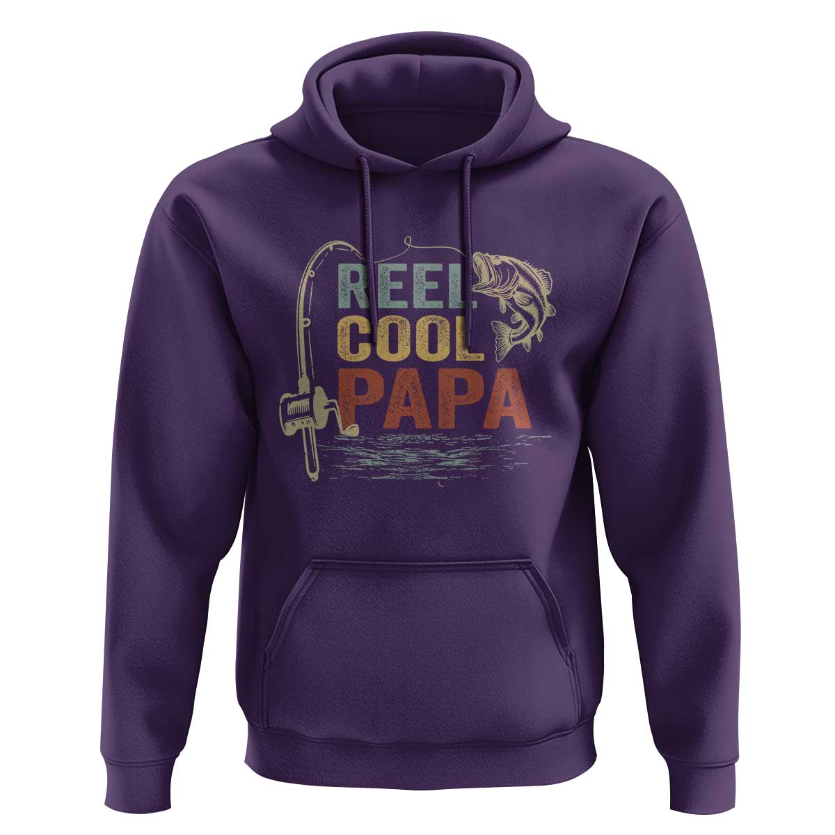 Funny Reel Cool Papa Hoodie Fishing Dad Fisherman Father's Day