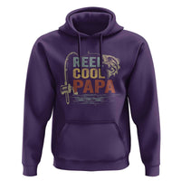 Funny Reel Cool Papa Hoodie Fishing Dad Fisherman Father's Day