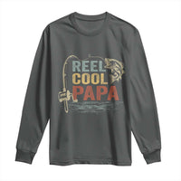 Funny Reel Cool Papa Long Sleeve Shirt Fishing Dad Fisherman Father's Day