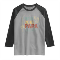 Funny Reel Cool Papa Raglan Shirt Fishing Dad Fisherman Father's Day