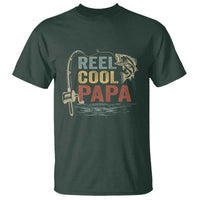 Funny Reel Cool Papa T Shirt Fishing Dad Fisherman Father's Day
