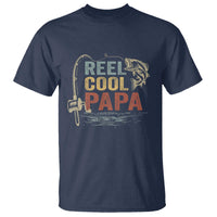 Funny Reel Cool Papa T Shirt Fishing Dad Fisherman Father's Day