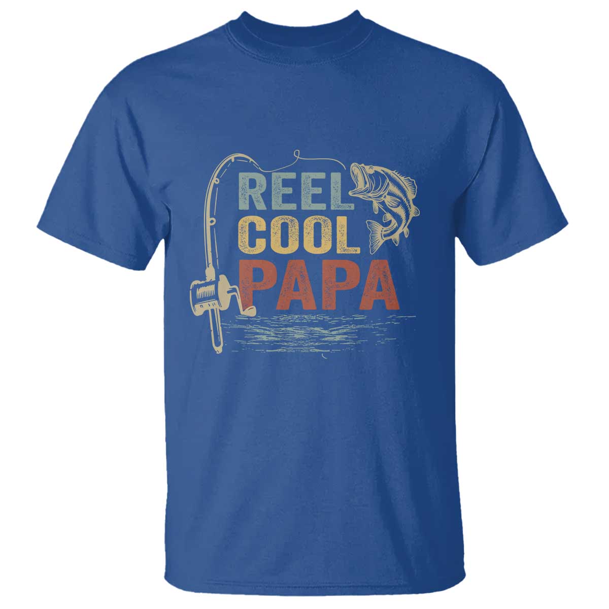 Funny Reel Cool Papa T Shirt Fishing Dad Fisherman Father's Day