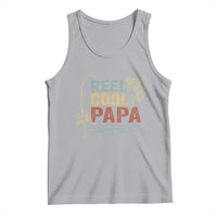 Funny Reel Cool Papa Tank Top Fishing Dad Fisherman Father's Day