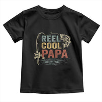 Funny Reel Cool Papa Toddler T Shirt Fishing Dad Fisherman Father's Day