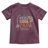Funny Reel Cool Papa Toddler T Shirt Fishing Dad Fisherman Father's Day