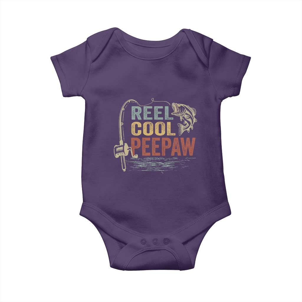 Funny Reel Cool Peepaw Baby Onesie Fishing Grandpa Fisherman Father's Day