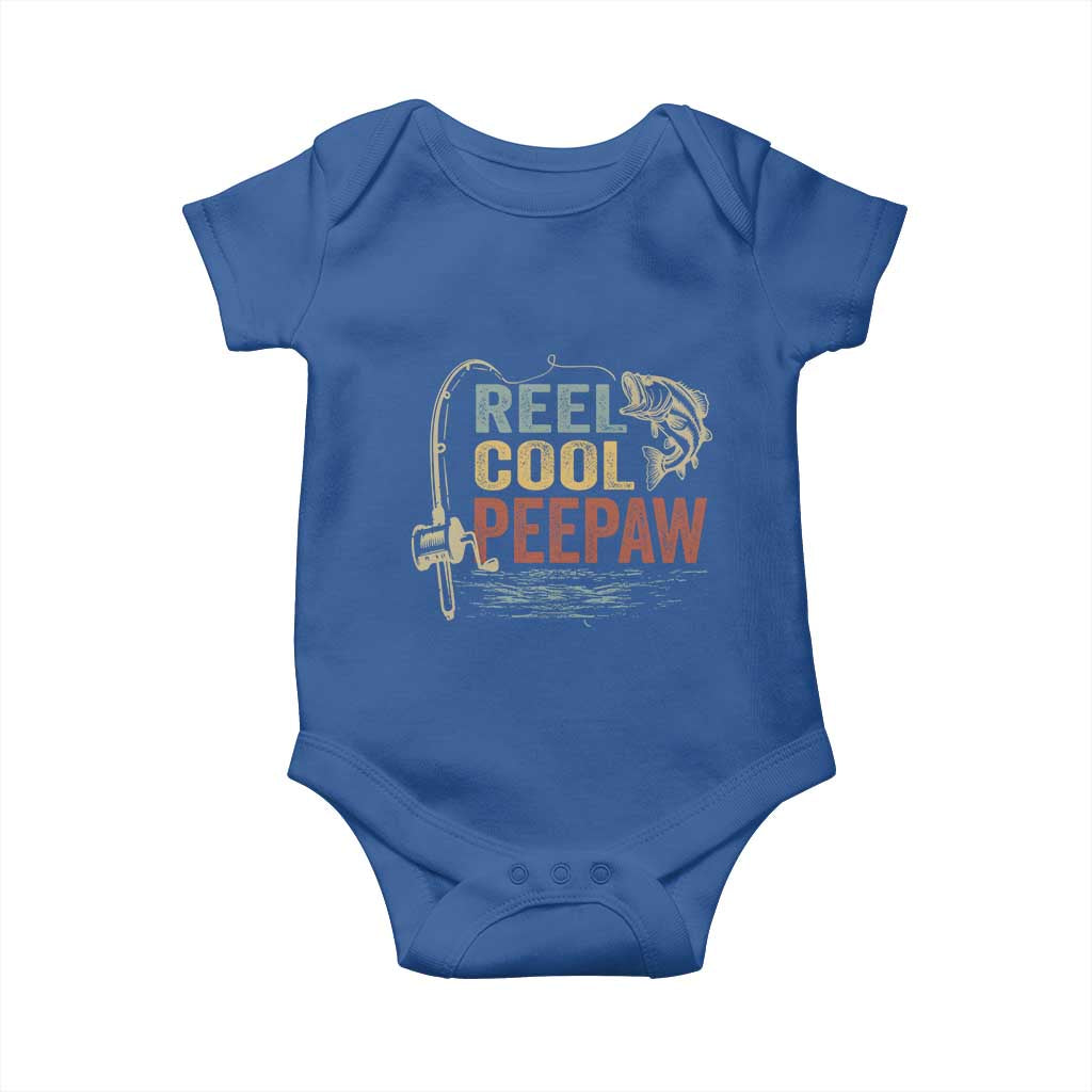 Funny Reel Cool Peepaw Baby Onesie Fishing Grandpa Fisherman Father's Day