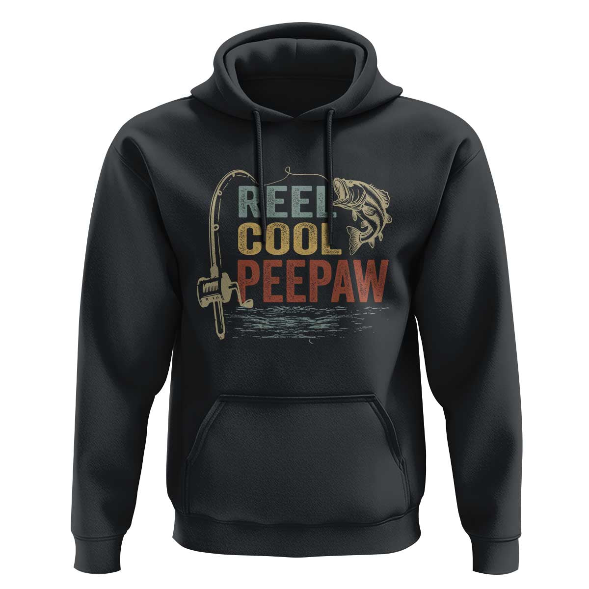 Funny Reel Cool Peepaw Hoodie Fishing Grandpa Fisherman Father's Day