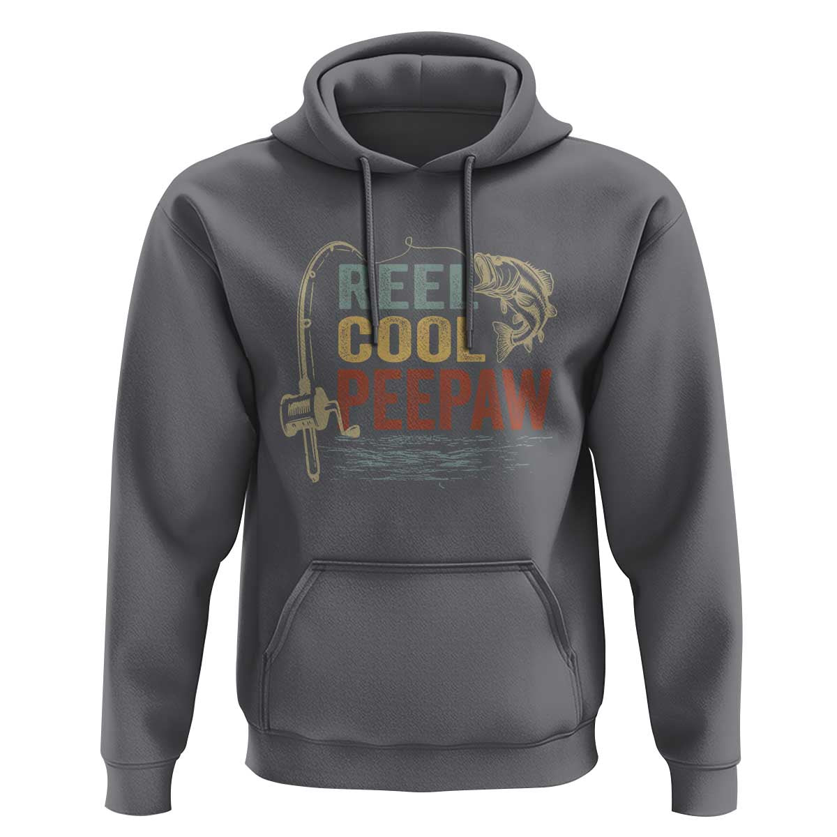 Funny Reel Cool Peepaw Hoodie Fishing Grandpa Fisherman Father's Day