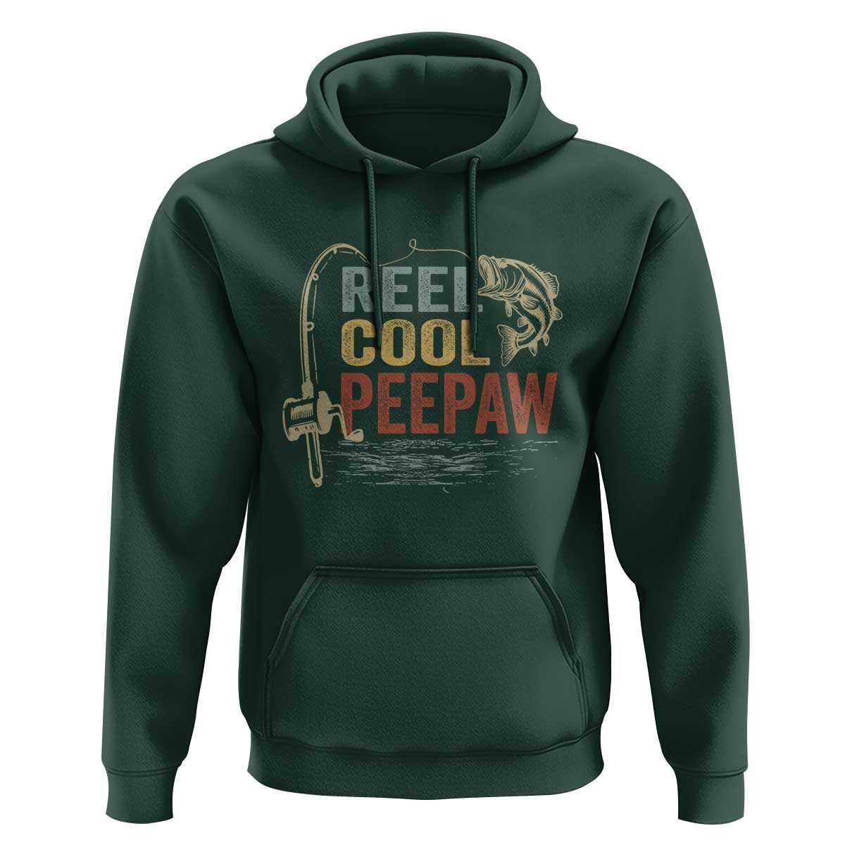 Funny Reel Cool Peepaw Hoodie Fishing Grandpa Fisherman Father's Day