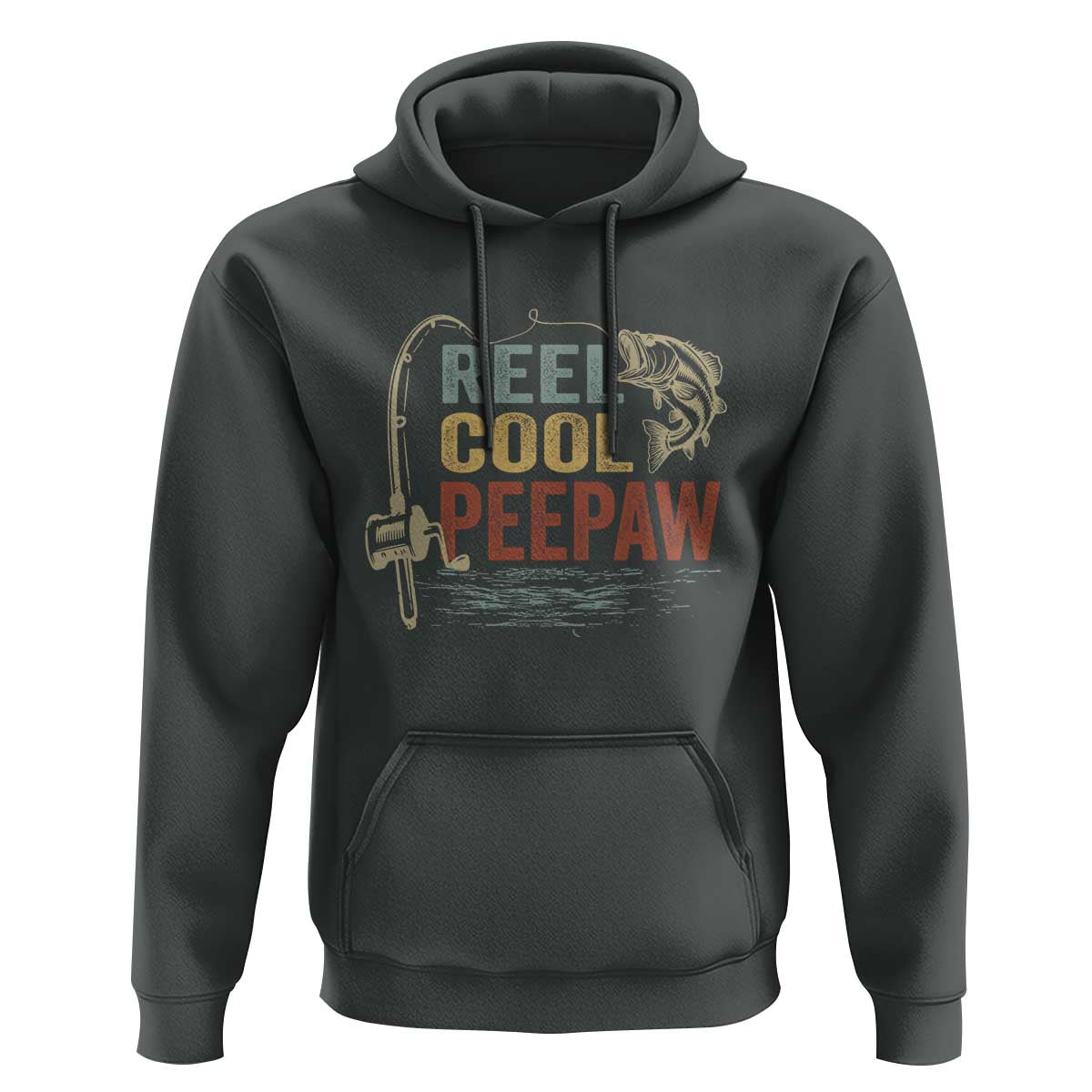 Funny Reel Cool Peepaw Hoodie Fishing Grandpa Fisherman Father's Day