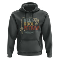 Funny Reel Cool Peepaw Hoodie Fishing Grandpa Fisherman Father's Day