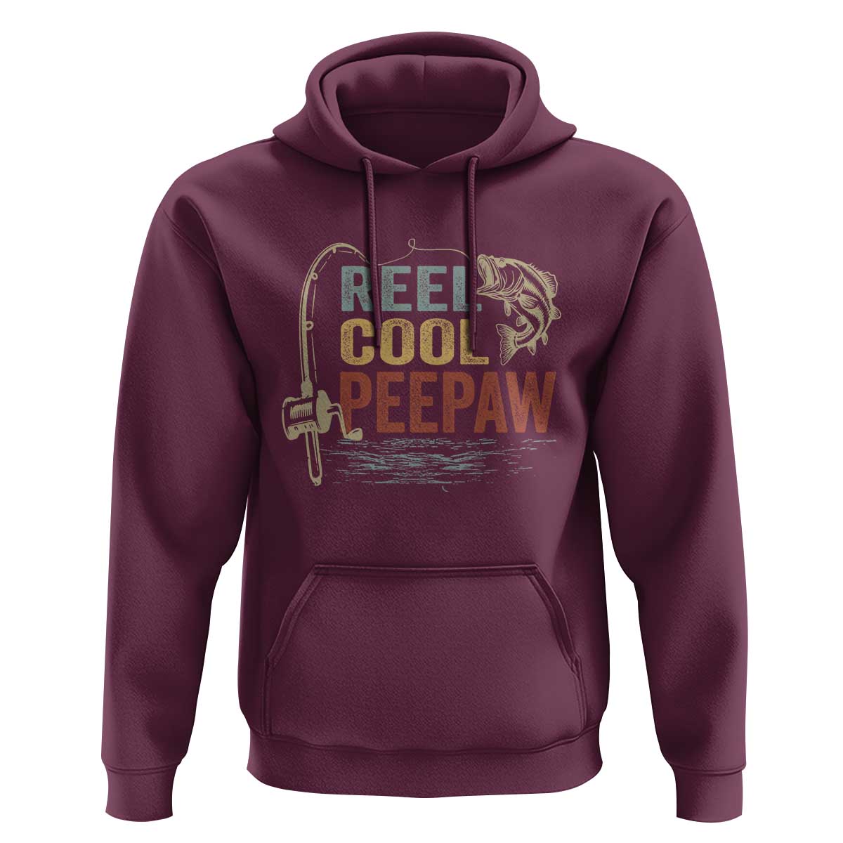 Funny Reel Cool Peepaw Hoodie Fishing Grandpa Fisherman Father's Day