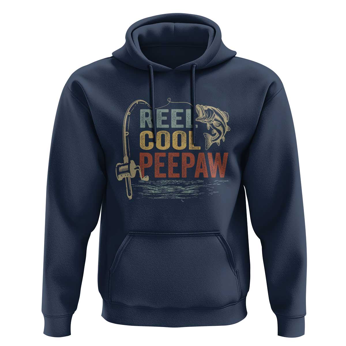 Funny Reel Cool Peepaw Hoodie Fishing Grandpa Fisherman Father's Day