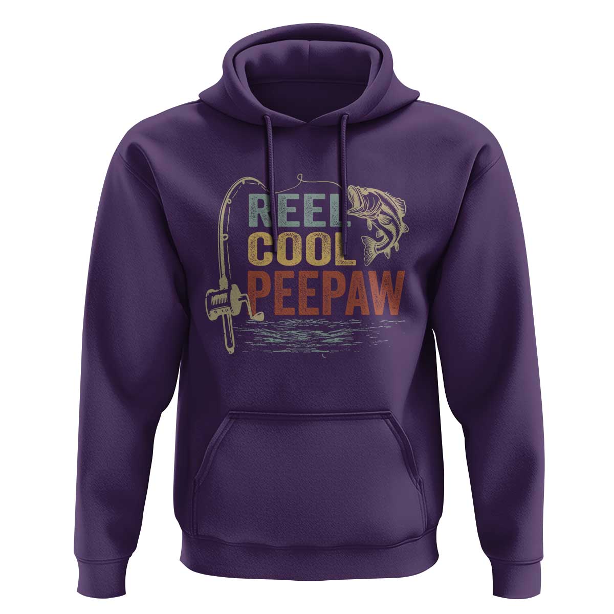 Funny Reel Cool Peepaw Hoodie Fishing Grandpa Fisherman Father's Day
