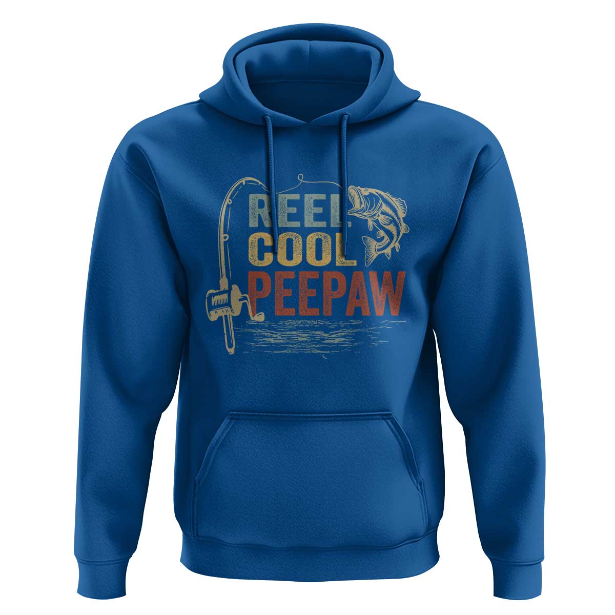 Funny Reel Cool Peepaw Hoodie Fishing Grandpa Fisherman Father's Day