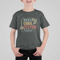 Funny Reel Cool Peepaw T Shirt For Kid Fishing Grandpa Fisherman Father's Day