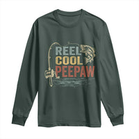 Funny Reel Cool Peepaw Long Sleeve Shirt Fishing Grandpa Fisherman Father's Day