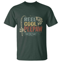 Funny Reel Cool Peepaw T Shirt Fishing Grandpa Fisherman Father's Day