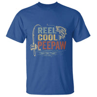 Funny Reel Cool Peepaw T Shirt Fishing Grandpa Fisherman Father's Day