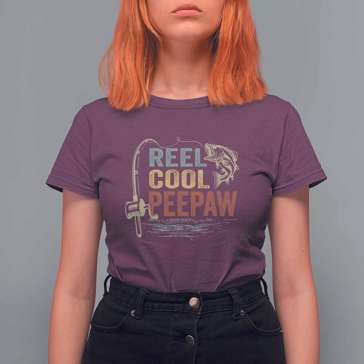 Funny Reel Cool Peepaw T Shirt For Women Fishing Grandpa Fisherman Father's Day